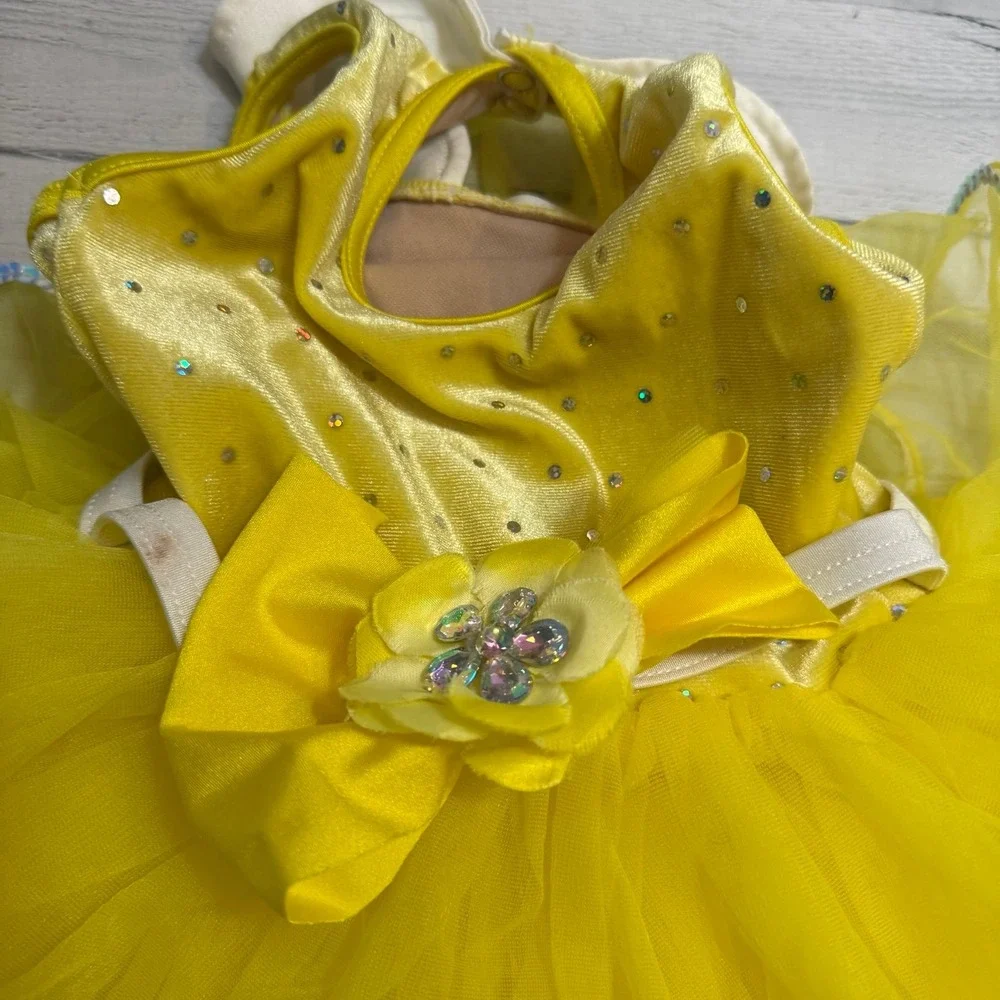 Weissman yellow tutu one piece‎ dance dress costume child XS